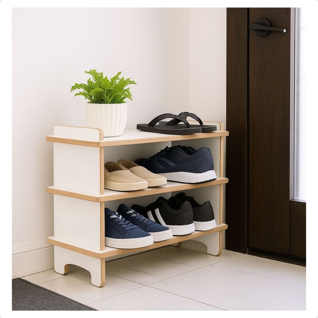 Sapateira Porta Sapato Organizador Prateleira Branca Desmontável em Oferta na Shopee