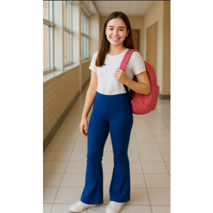 Calça Legging Flare Infantil Juvenil do 4 ao 14 Suplex Roupas de Meninas Dia a Dia Perfeita Tendência