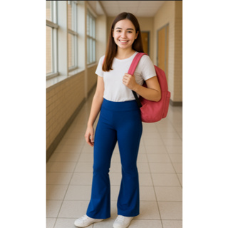 Calça Legging Flare Infantil Juvenil do 4 ao 14 anos (Suplex Roupas) de Meninas Dia a Dia Perfeita Tendência em Oferta na Shopee