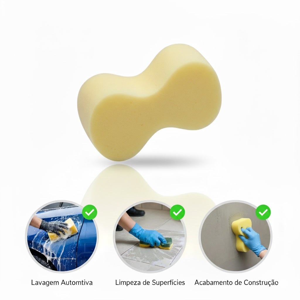 Kit Esponja de Espuma Multiuso – Limpeza de Carros, Pisos e Uso Doméstico em Oferta na Shopee