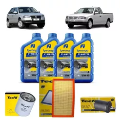 Kit Troca de Oleo E Filtros Gol Parati Saveiro G4 1.6 1.8 15W40 Ipiranga revisão Original