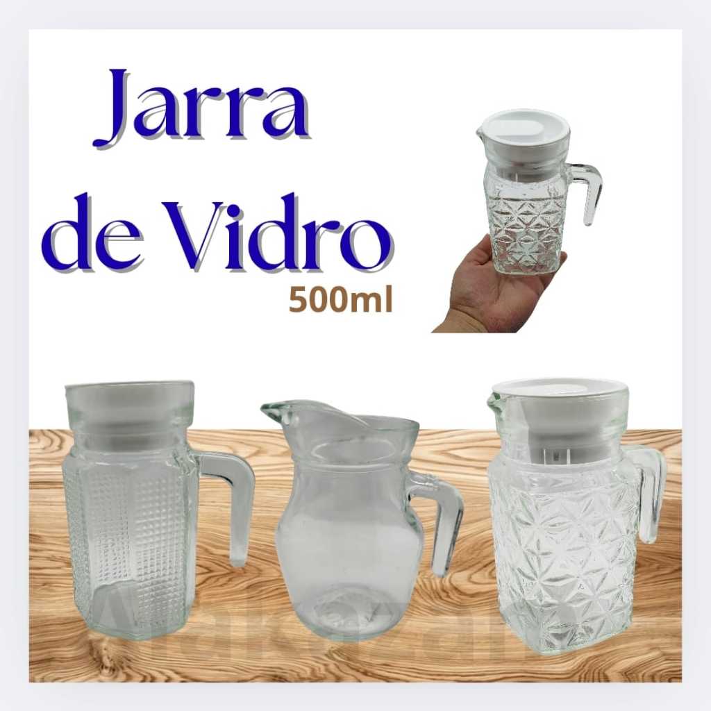 Jarra de Vidro  para Suco e Agua 500 Ml