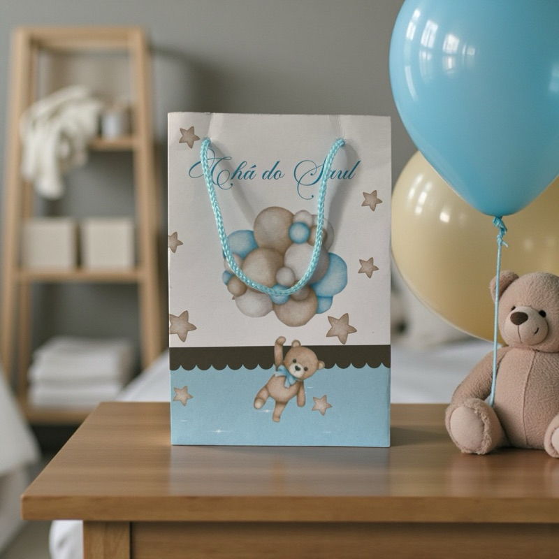 sacola pequena chá de bebê ou chá revelação em Oferta na Shopee