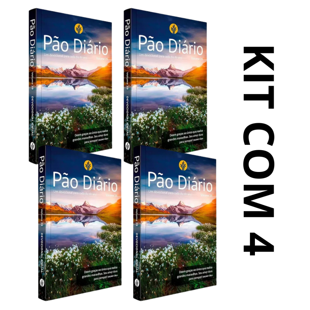 KIT COM 4 Devocional Pão Diário 2026 | Vol. 29 | Paisagem