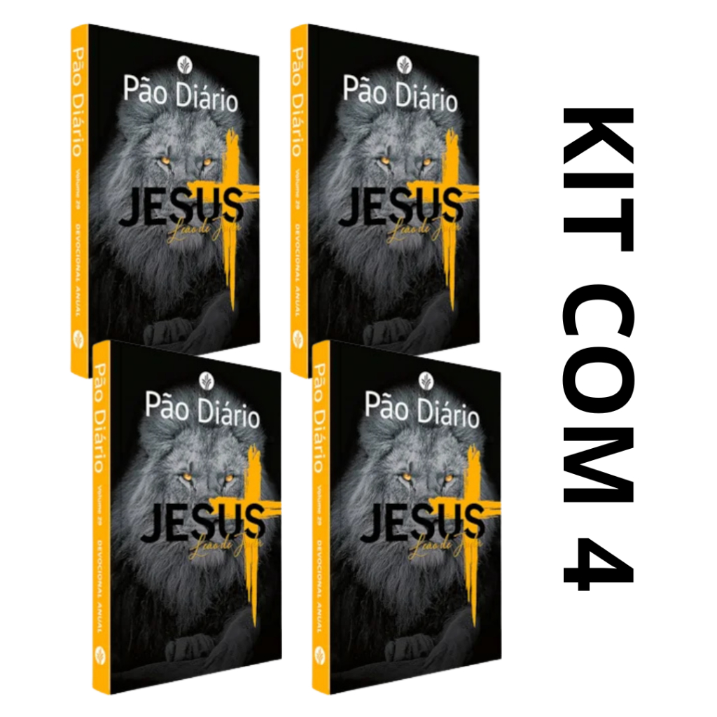 KIT COM 4 Devocional Pão Diário 2026 | Vol. 29 | Leão de Judá Amarelo em Oferta na Shopee