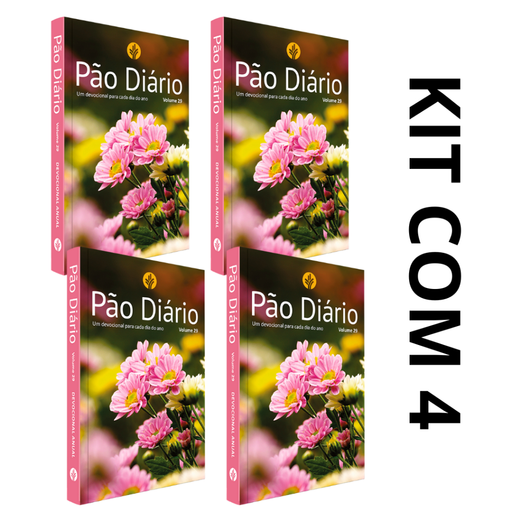 KIT COM 4 Devocional Pão Diário 2026 | Vol. 29 | Flores