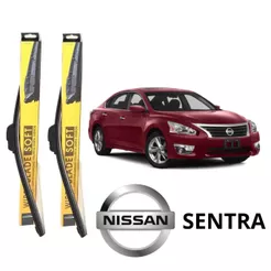 Kit Par 2 Palhetas para Limpador de Parabrisa Dianteiro para Nissan Sentra 2014 a 2020