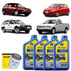 Kit Troca De Oleo E Filtro Gol Saveiro Voyage Parati Fox G2 G3 G4 G5 G6 1.0 1.6 15w40 Ipiranga