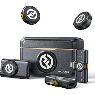 Microfone Lapela Bluetooth sem fio Hollyland Lark M2 Versão Lighting USB-C Câmera Combo D…