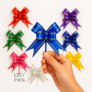 LAÇO FÁCIL FILETE DOURADO 30X480MM – 50 UNID P/ PRESENTES DECORATIVOS em Oferta na Shopee