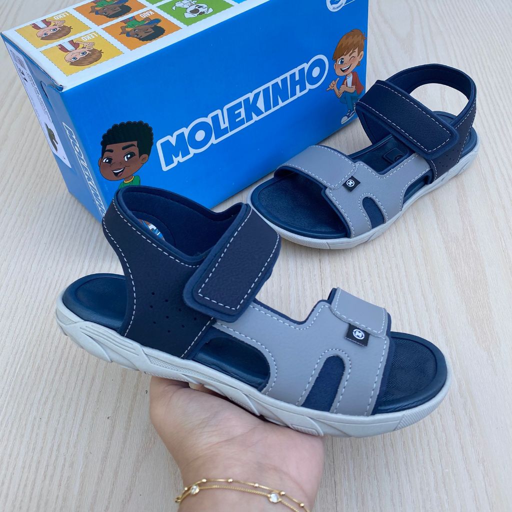 Sandalia Papete Casual Infantil Menino Molekinho Escola em Oferta na Shopee