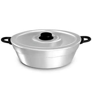 Panela Tacho 32cm 8 litros C/ tampa Polido ou craqueado Em Alumínio Grosso em Oferta na Shopee