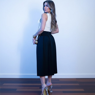 REF: AS1423-AS1429 Saia Guarda-Chuva Feminina | Saia Cintura Alta | Saia em A. Com zíper