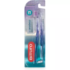 Kit Ortodontico Bitufo com 1 Escova de Dente + 1 Escova Interdental + 6 Refis Interdentais Cônicos