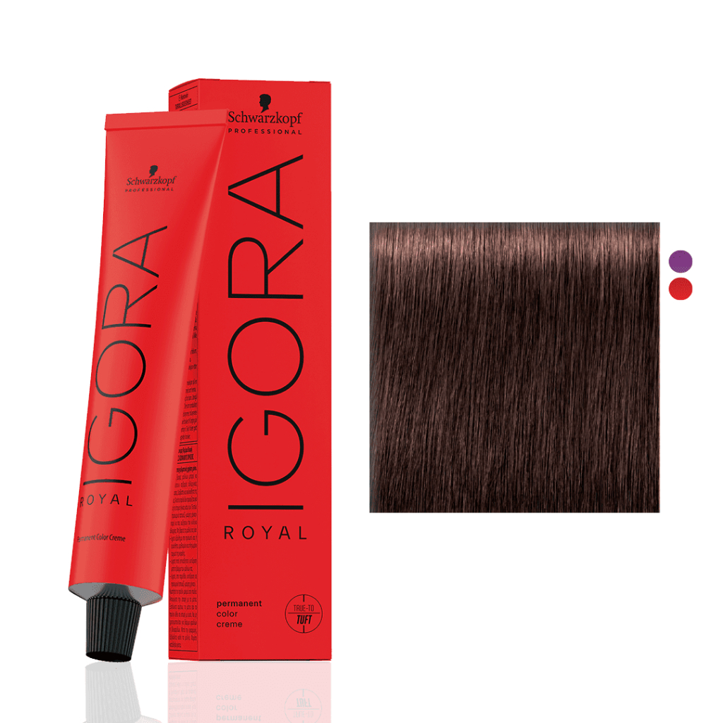 Coloração Igora Royal 5-68 Castanho Castanho Claro Marrom Vermelho Schwarzkopf  Professional 60g