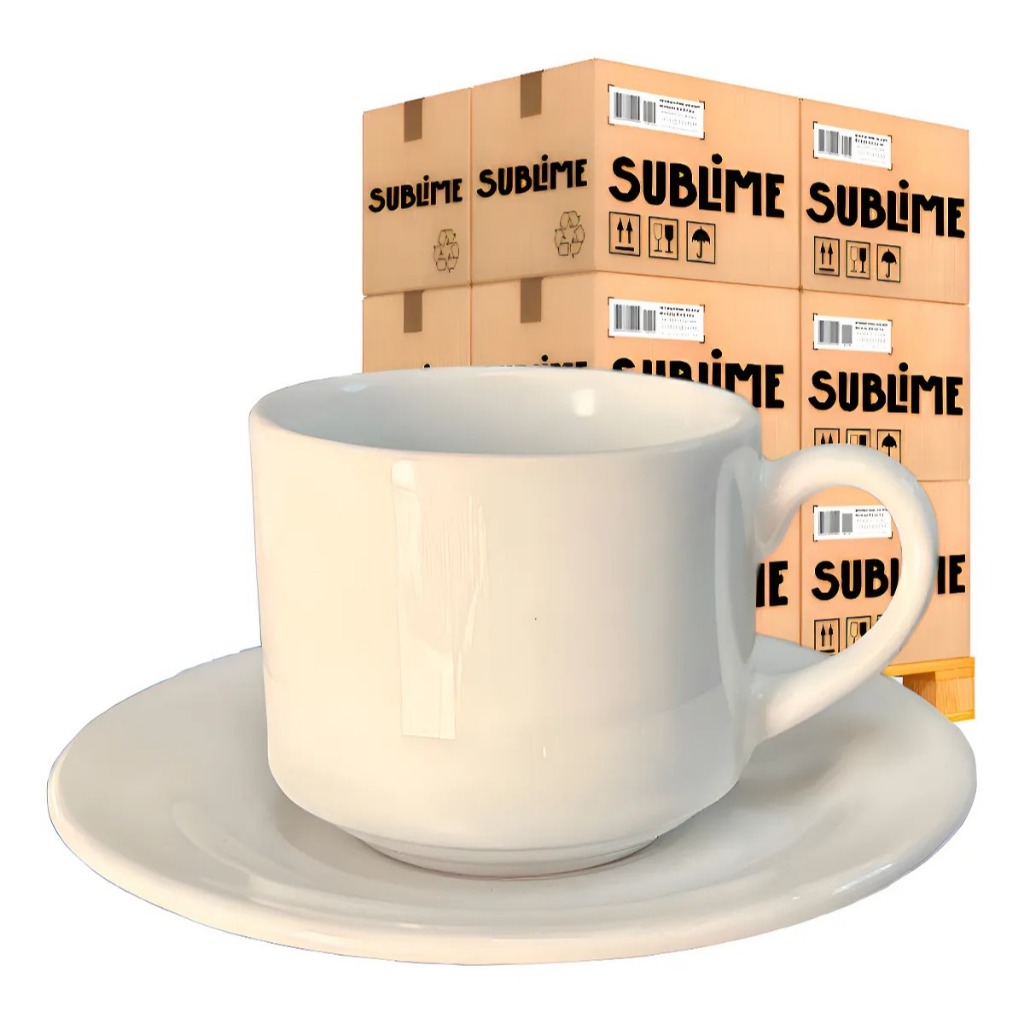 20 Xícara Sublimação 180ml Oxford Porcelana Empilhável Hotel - Não acompanha Pires em Oferta na Shopee