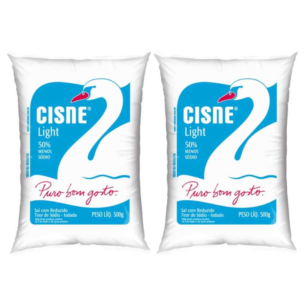 Sal Light Cisne 500gr Kit 2 Pacotes
