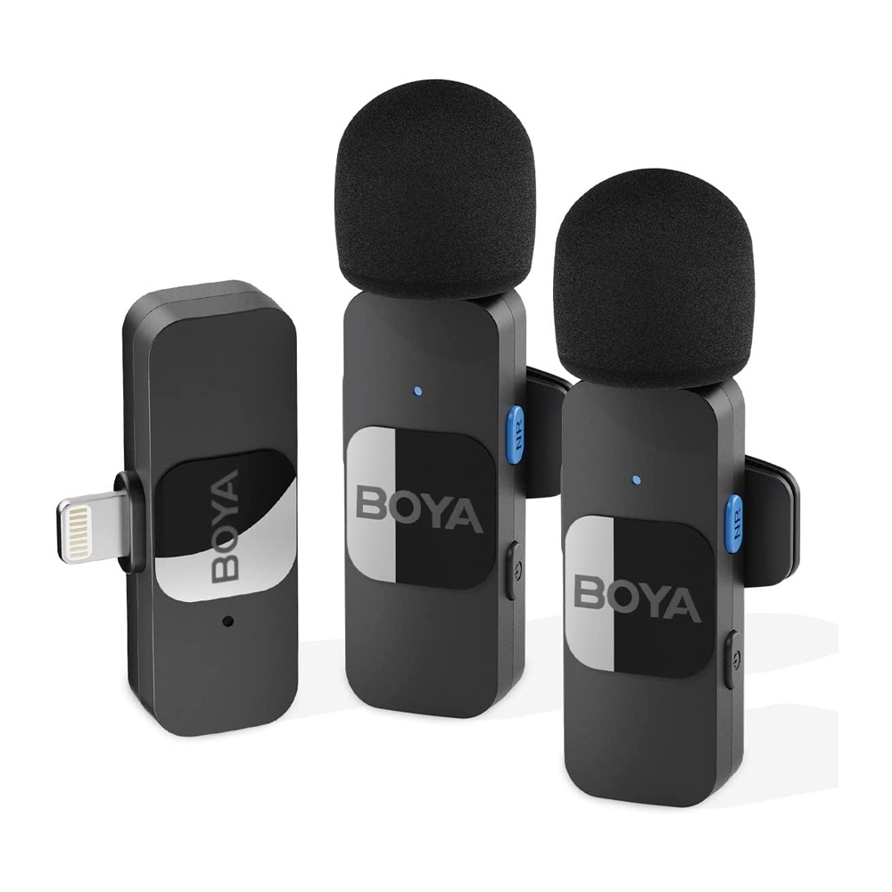 Microfone de Lapela Boya By-v2 Compatível Apenas Ios/Lightning Preto