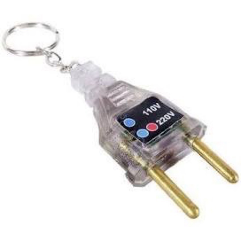 Chaveiro Teste de Voltagem – Identificador de Tomadas, Detector Elétrico Portátil, Caneta Teste com LED Indicador