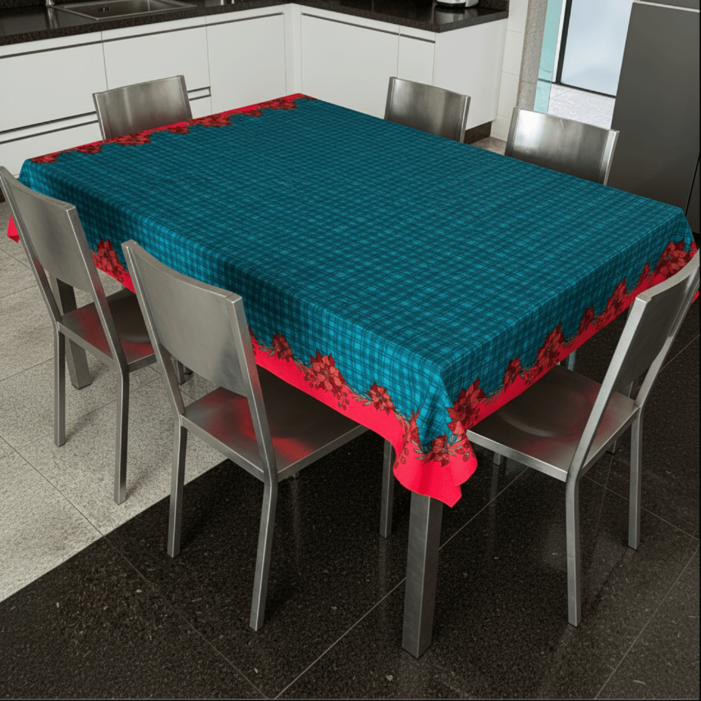 Toalha Mesa Natalina Estampado Retangular 2,5m Festa Sala Jantar Tecido Premium Para Ceia Natalina