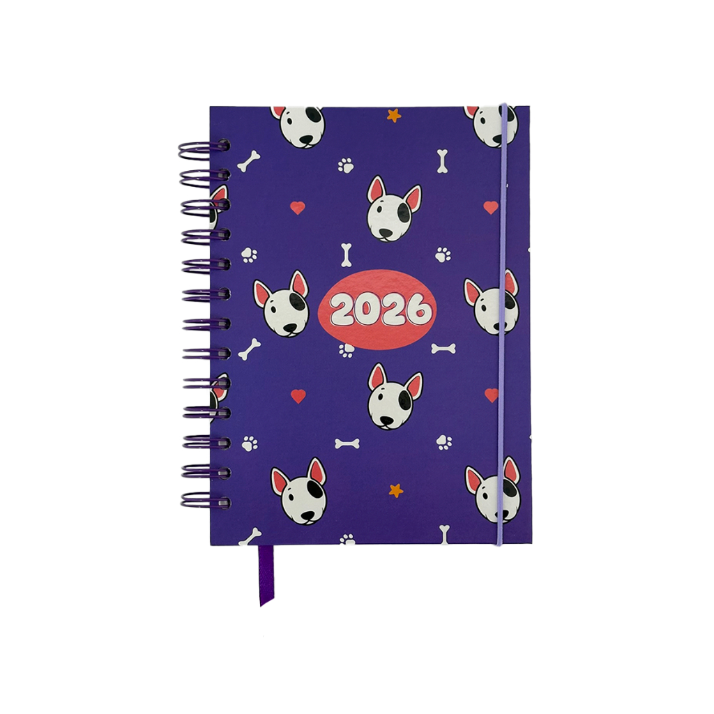 Agenda Espiral Grande Diária Pet e Doguinhos 168 Folhas 2026