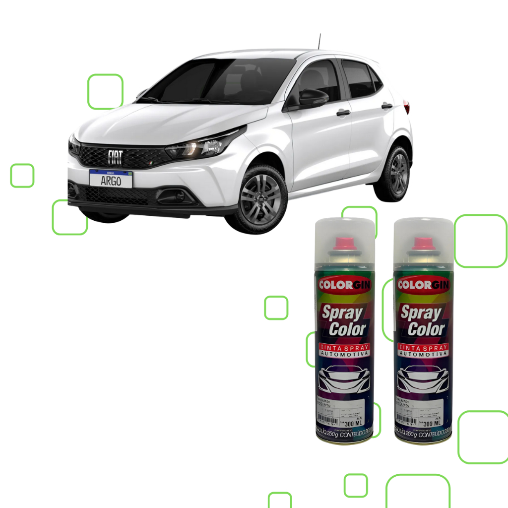 Tinta Spray Automotiva Branco Banchisa Fiat e Verniz 300ml em Oferta na Shopee