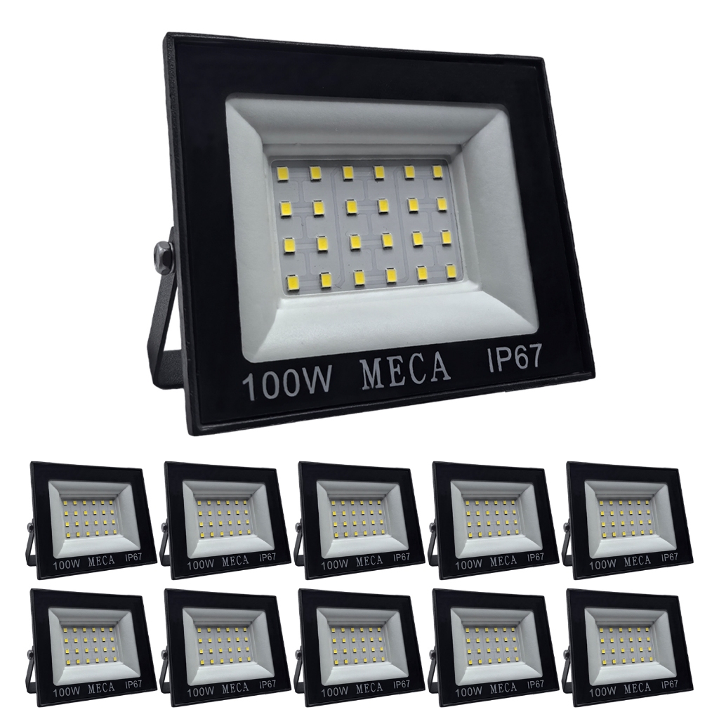 10X Super Mini Refletor Led 100w Holofote Ip67 Bivolt Prova D'água Cor de Luz Frio em Oferta na Shopee