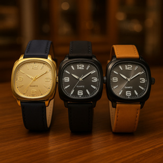 Relógio Masculino Casual Social Clássico – Analógico com Pulseira de Couro Elegante e Aveludada em Oferta na Shopee