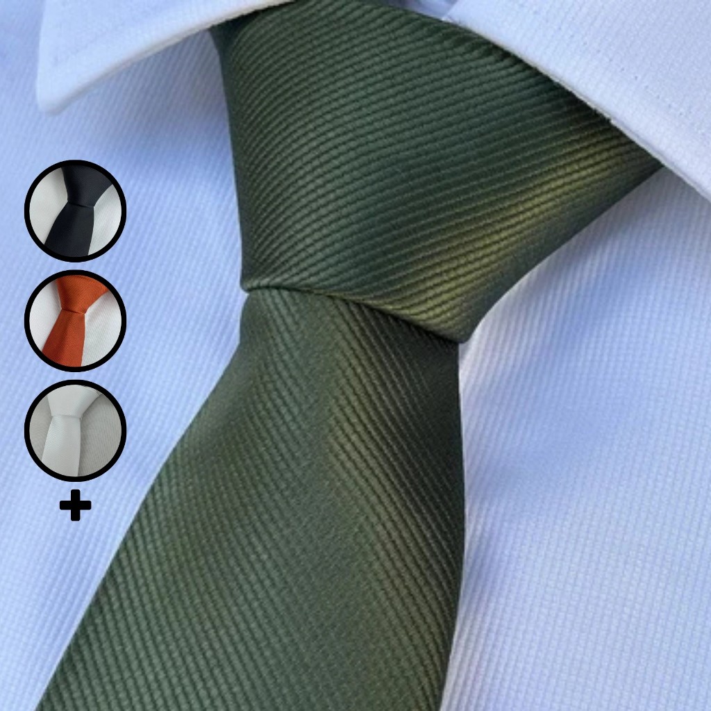 Gravata Slim Serenity Masculina Social Lisa Textura Quadriculada  Clássica e Sofisticada