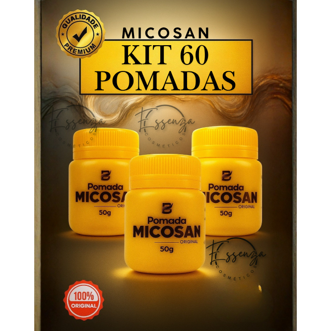 Kit 60 UND. Micosan Pomada Original 50g, Tratamento Eficaz contra Micose e Fungos,