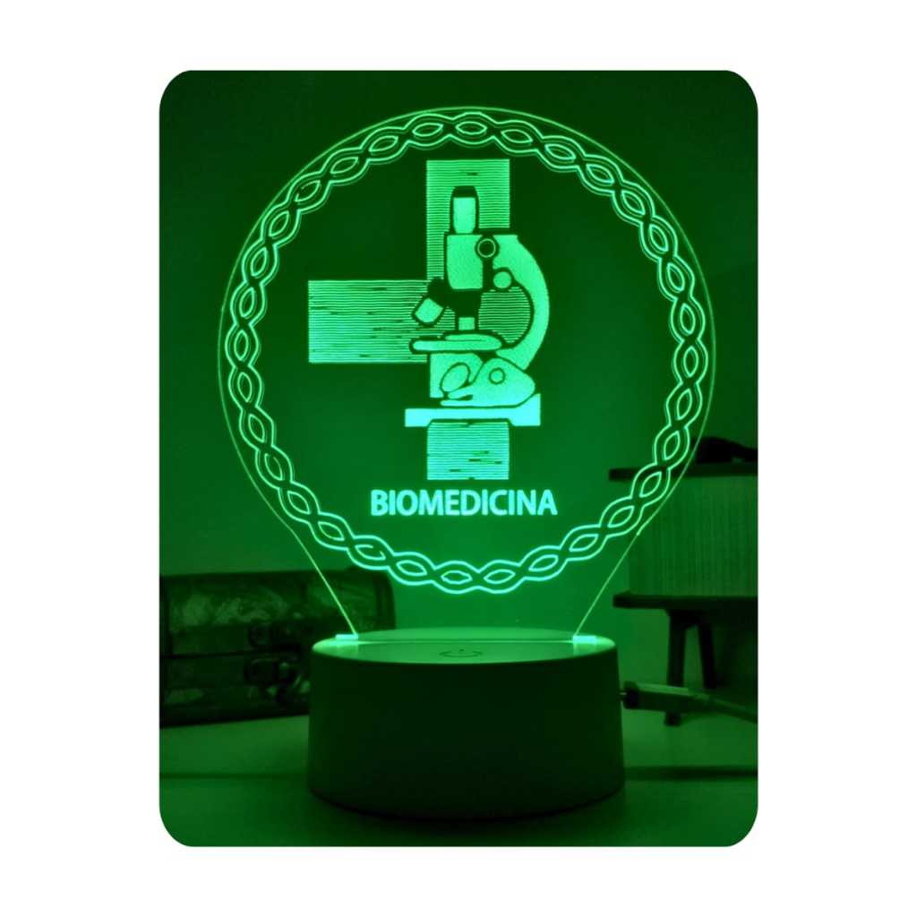 Luminária De Led Usb Biomedicina | Abajur | Profissão Curso