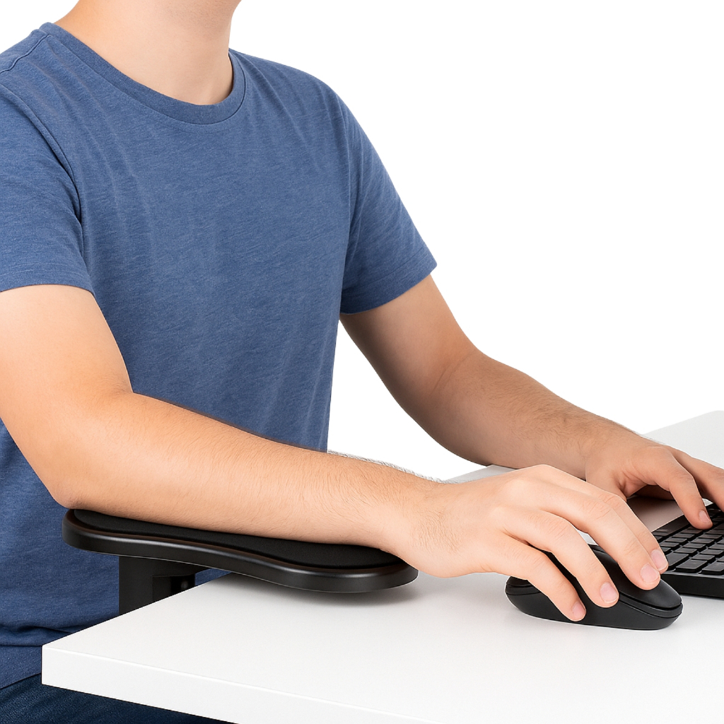 Apoio de Braço Ergonômico Mesa Computador Escritório Home Office Descanso Ajustável Confortável Portátil