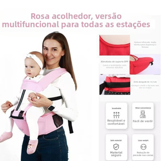 Banco De Cintura Para Bebê Canguru Bebe Passeio Varias Cores Mochila Infantil Hipseat Carrier - 1851 em Oferta na Shopee