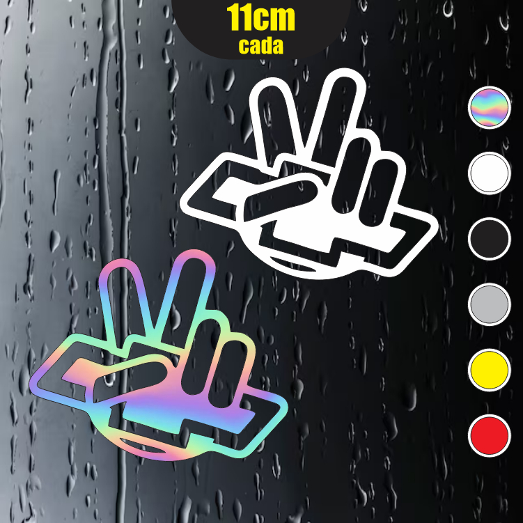 2x Adesivos Mãozinha Chevrolet Paz E Amor Gm - Holográfico e várias cores  - 11x9cm Cada em Oferta na Shopee