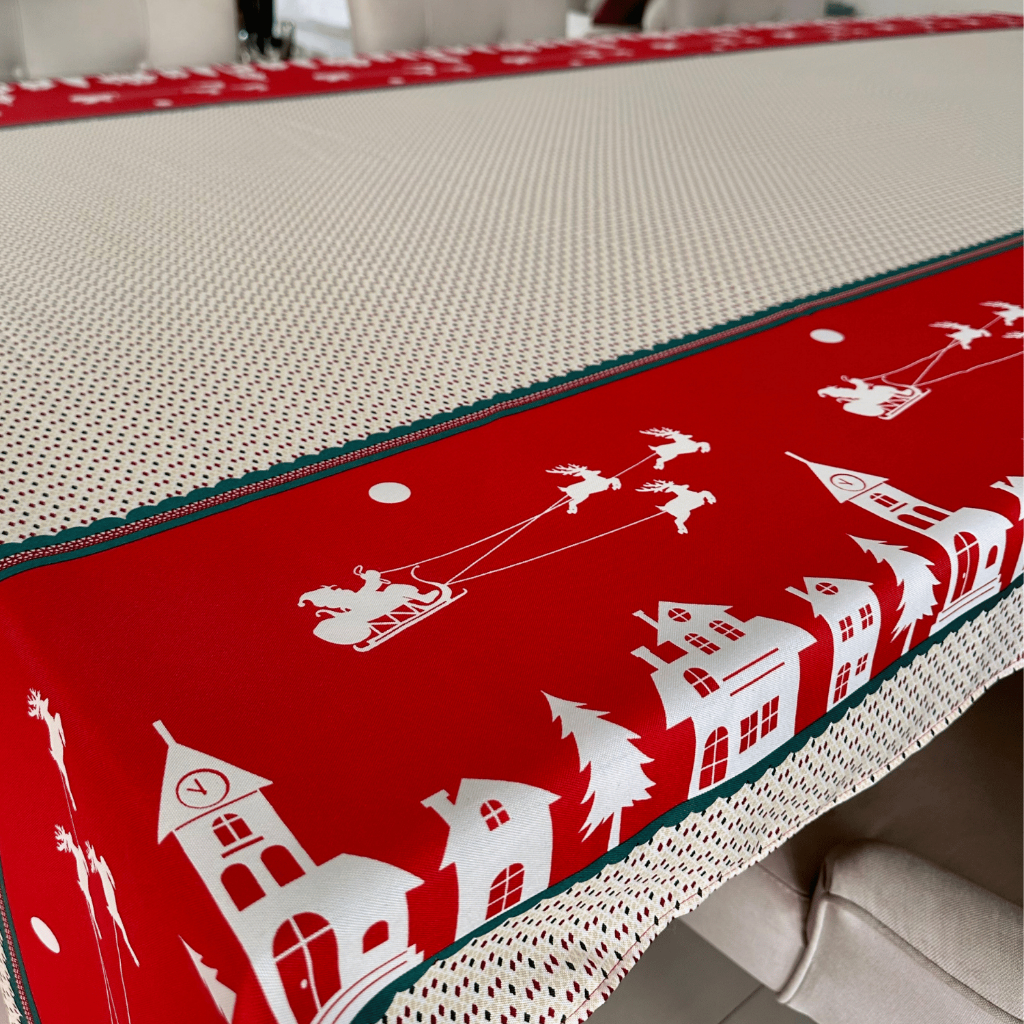 Toalha Mesa Natal Retangular Mesa Grande 8 Cadeiras Decoração Natalina Para Sala De Jantar E Ceia De Natal