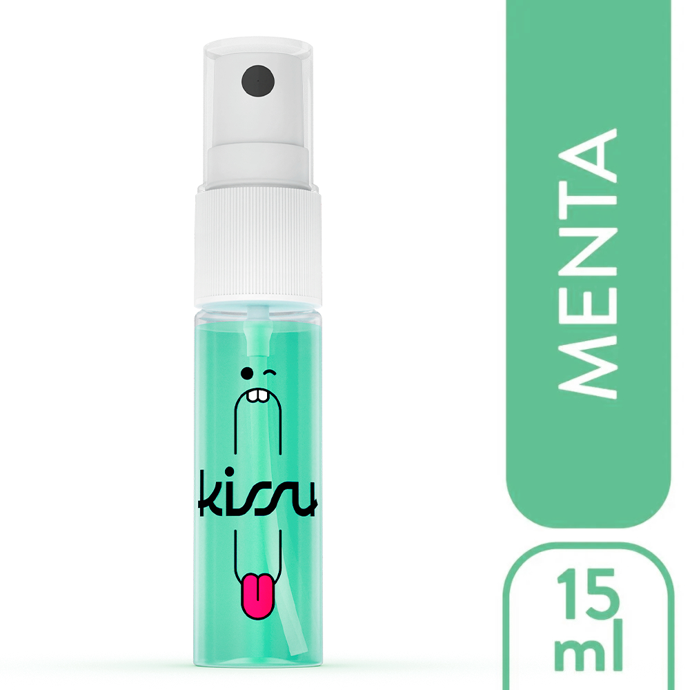 Spray Bucal 15 ml Sabor Menta - Kissu em Oferta na Shopee