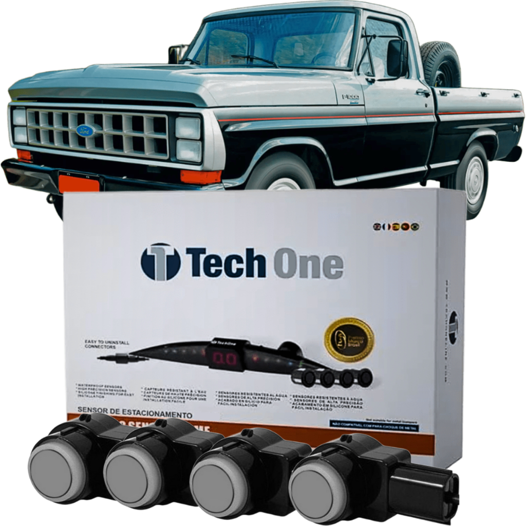Sensor de Estacionamento Ré OEM Prime 4 Pontos Com Acabamento Ford F1000 Tech One