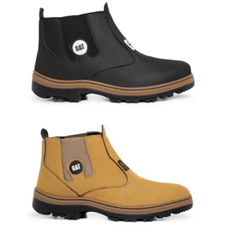 Kit 2 Pares Bota Masculina Com Elástico Botina Trabalho Dia A Dia Couro Sintético em Oferta na Shopee