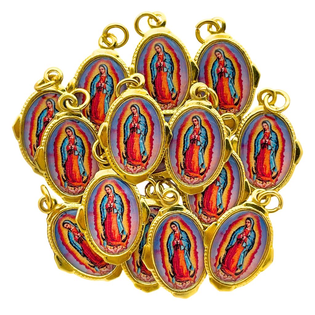 Medalhinhas De Nossa Senhora De Guadalupe 20 Unidades Dourada em Oferta na Shopee