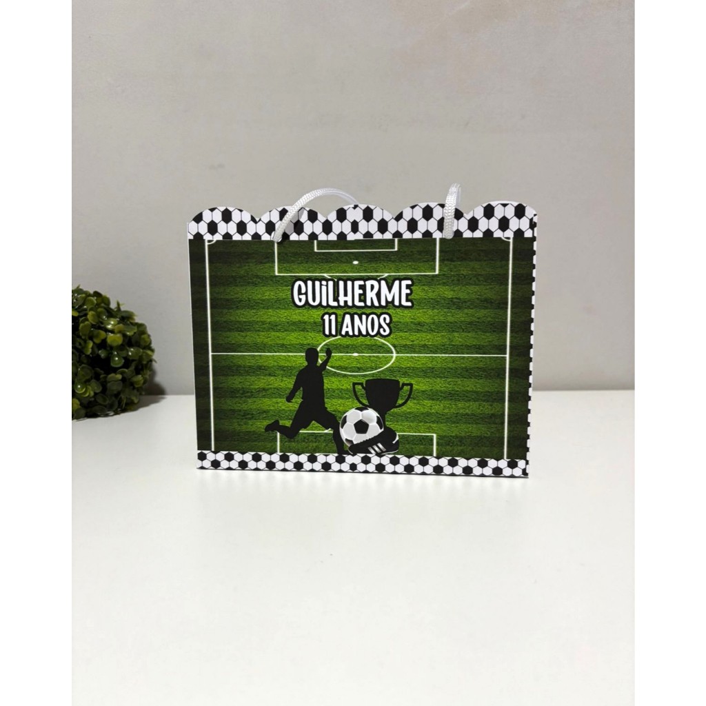 Sacola Futebol Personalizado | Sacolinha | Lembrancinha | Aniversário | PEGUE E MONTE FAZEMOS TODOS TEMAS.