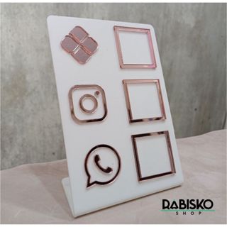 Placa 3 em 1 em Acrílico – Pix, Instagram e WhatsApp em Oferta na Shopee