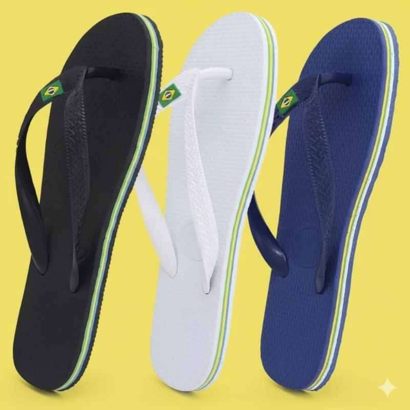 Kit 3 Pares de Chinelo Masculino e Feminino Casual em Oferta na Shopee