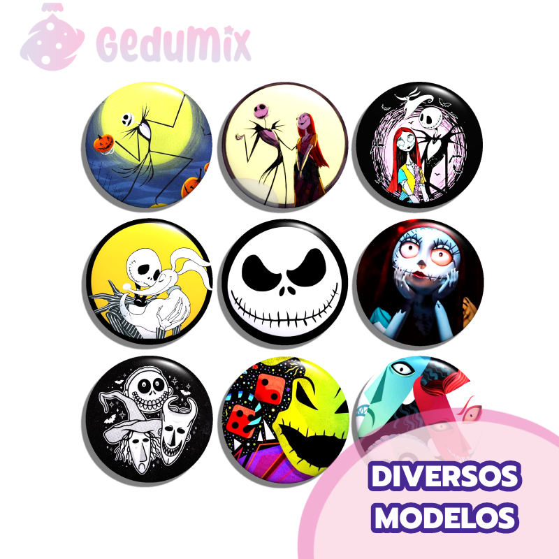 KITs Bottons Broches O Estranho Mundo de Jack