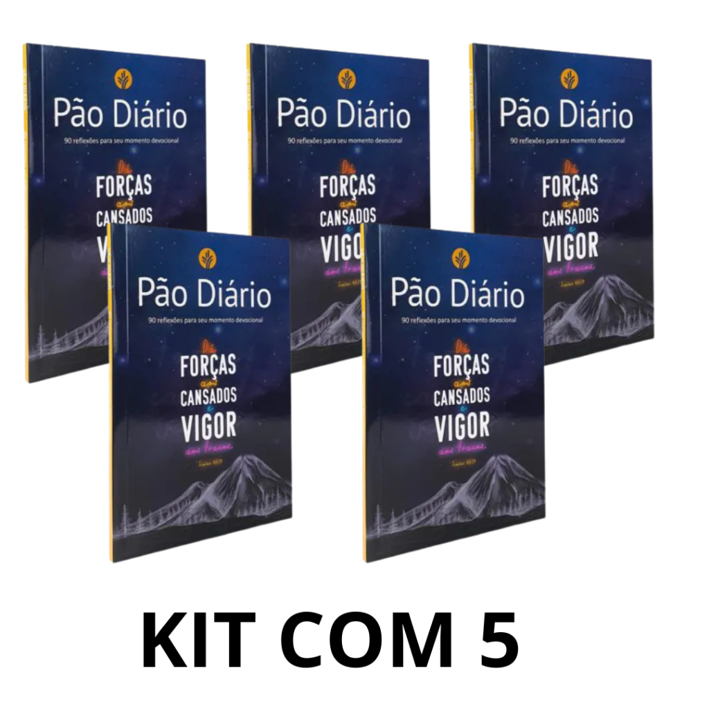 Kit com 5 Devocional Pão Diário | 90 reflexões | Capa Montanha