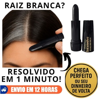 Batom Bastão Retoque para Cabelos Brancos Resistente a Água cor preto da Abelha Rainha em Oferta na Shopee