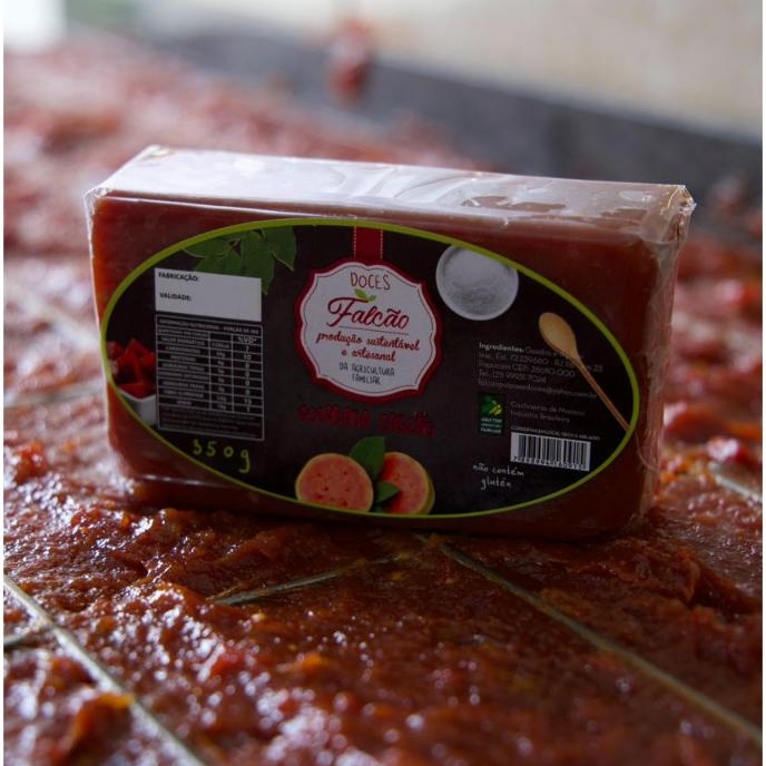 Goiabada Cascão Artesanal com Pedaços da Casca 350g – Doce Caseiro da Roça, Sabor Tradicional
