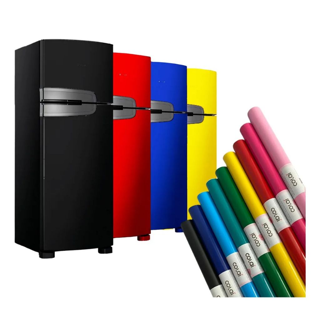 Imagem Adesivo Vinílico Autocolante Envelopar Móveis Geladeira Fogão Eletrodomésticos Envelopamento 1mx50cm