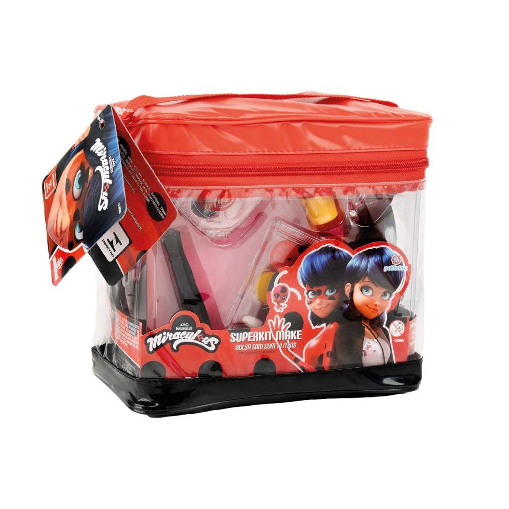Miraculous - Superkit de Maquiagem c/ 14 itens - Polibrinq
