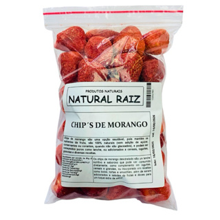 Morango Chips Liofilizado Snack Natural 250g em Oferta na Shopee