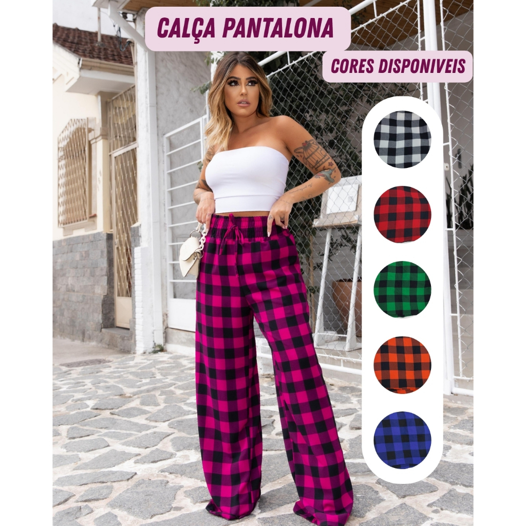 Calça Xadrez Feminina: Onde Comprar | BuscaProdutos